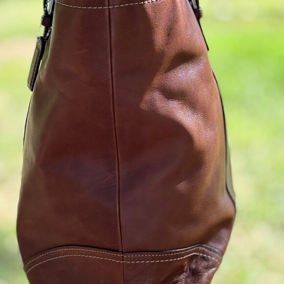 Coach Brown Tote Bag #F11202 - Picture 5 of 12